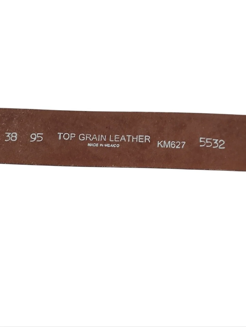 Top Grain Leather Tooled Eagle Western Belt Brass Buckle Men's 38 Brown Patriot